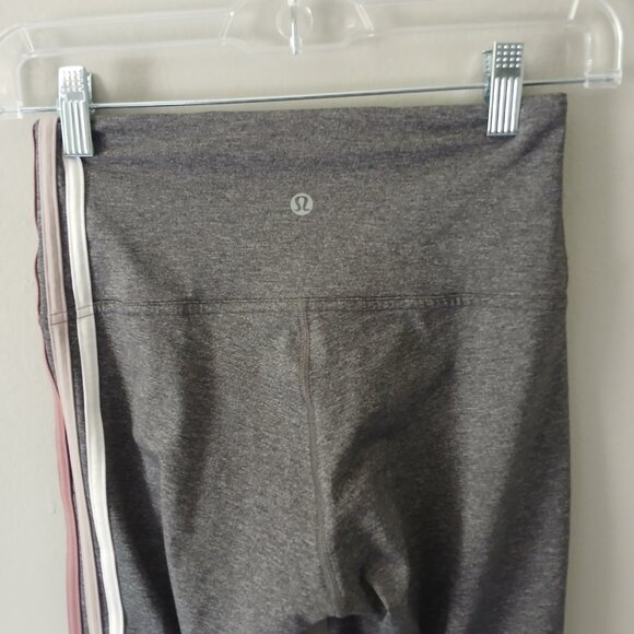LuluLemon Women's Size 6 Take Hike Leggings Heathered Gray Stretch‎ High Waist - Picture 8 of 11